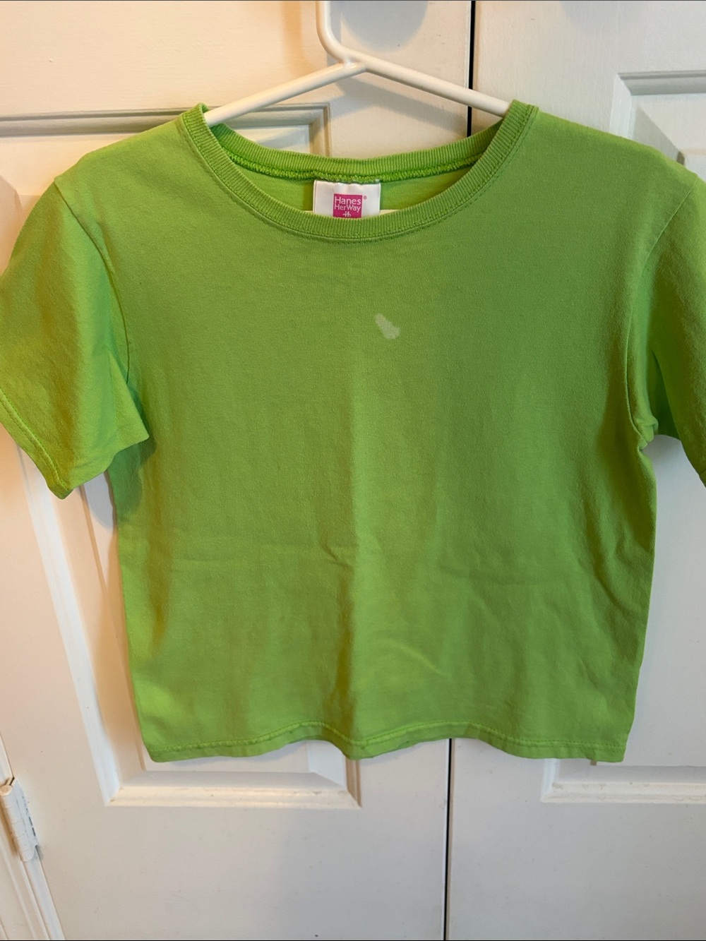 Vintage Girls Green Hanes Her Way Tee Shirt